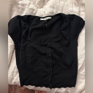 Cropped black sweater